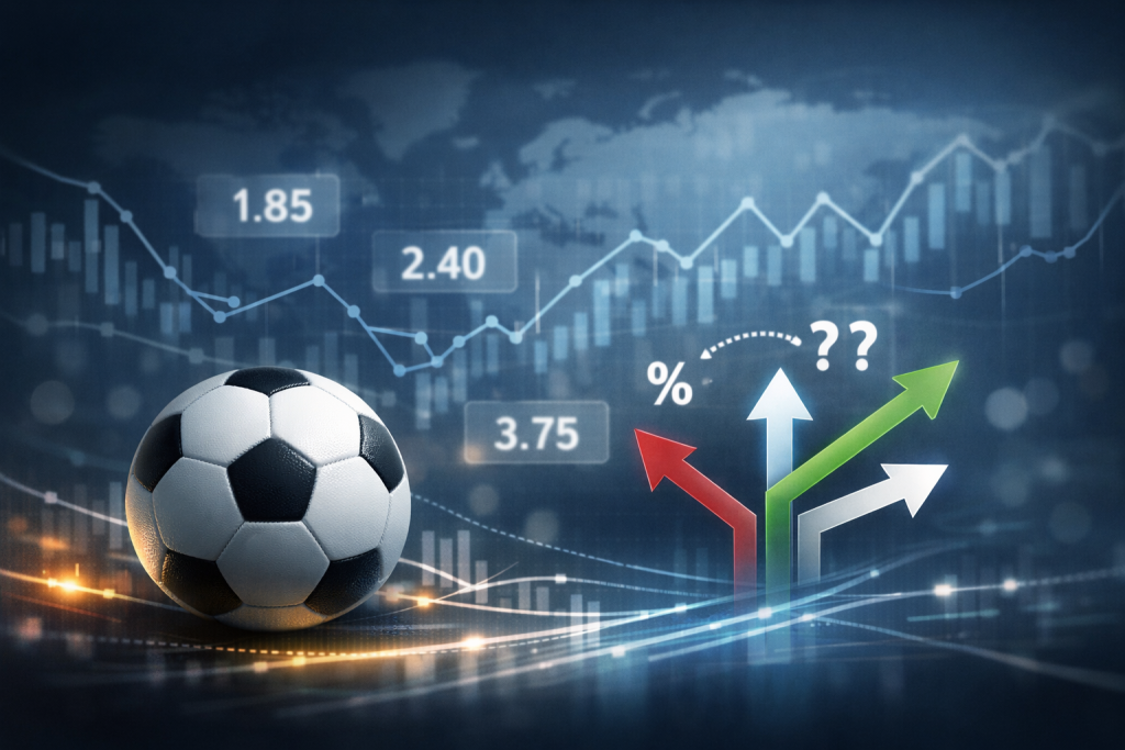 世界盃投注與足球賠率概念示意